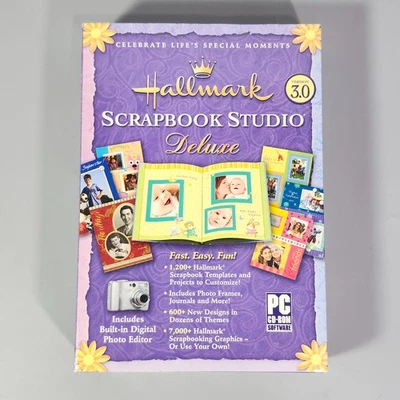 Hallmark Scrapbook Studio Deluxe 3.0 PC CD-ROM Software Windows 98 Me 2000 XP - Image 1 of 4