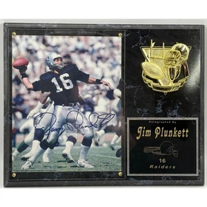 Jim Plunkett Autographed Raiders Photo Plaque #16 NFL Legend TRISTAR COA - Picture 1 of 8