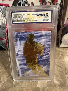 Kobe Bryant WCG 10 Gem Mint (1996-97 Skybox EX-2000) - 23KT Gold Sky - Picture 1 of 2