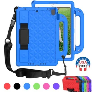 Shockproof Case For iPad 5/6th 7th 8th 9th Generation W/Shoulder Strap Kids Gift - Picture 1 of 48