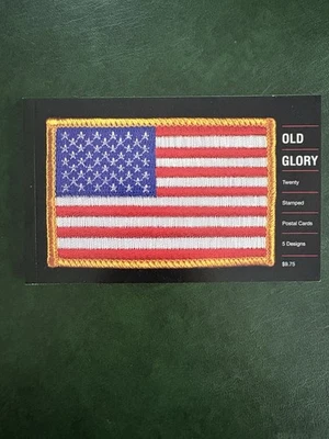 Old Glory USPS Stamped Postal Cards Booklet 5 Designs 20 Cards Complete MNH - Image 1 of 4