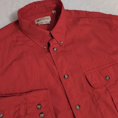 CAMISA BERETTA TIRO MANGA CORTA ALGODÓN HOMBRE MEDIANA ACOLCHADA VENTILADA NARANJA VIBRANTE Foto 1 de 4