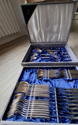 Prinz 100er Silberbesteck 54-teilig | Hartversilbert SOLINGER QUALITÄT | 1950 er - Bild 1 von 4