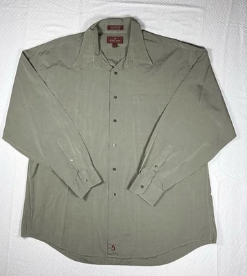 Camisa de vestir Nordstrom para hombre 17 1/2-35 verde oliva manga larga abotonada Foto 1 de 4