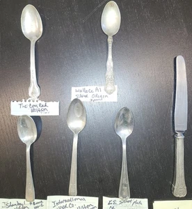 silverplate HILTON SPOONS And Knife Vintage HOTEL & Oregon lovely - Picture 1 of 10