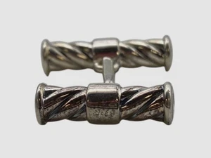 David Yurman Men's Sterling Silver Classic Cable Cufflink - Picture 1 of 5