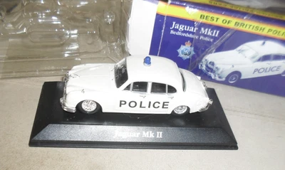 ATLAS EDITIONS BEST OF BRITISH POLICE CARS JAGUAR MKII BEDFORDSHIRE POLICE BOXED - Image 1 of 4