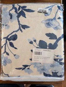 POTTERY BARN Nola bedruckter Vorhang Verdunkelungsbahn - 50 x 96 Zoll - blau mehrere offene Schachtel - Bild 1 von 3