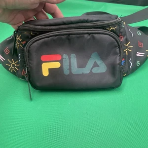 Black FILA Fanny pack belt bag 3 pocket (P) - Picture 1 of 8