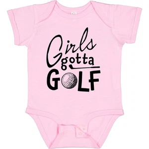 Inktastic Girls Gotta Golf Baby Bodysuit Sports Kids Golfing Ball Girl Future - Picture 1 of 7