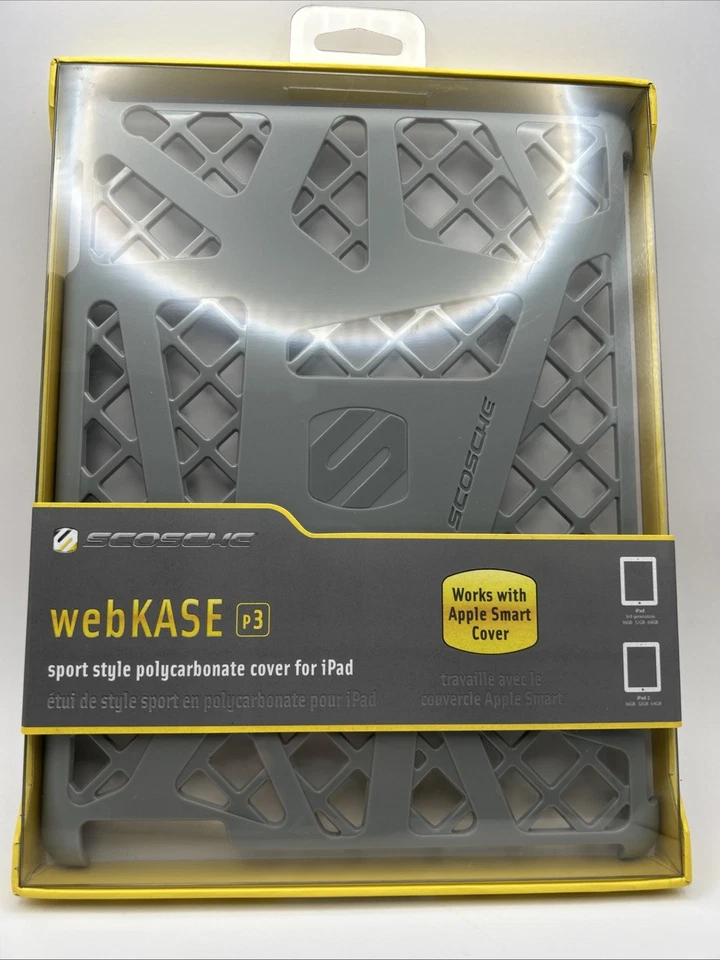 New Scosche webKASE P3 Sport Style Polycarbonate Cover for iPad (Grey) - Image 1 of 2