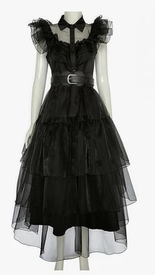 Women Black Gothic Tulle Dress Costume Size XS  - Image 1 of 4