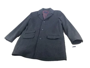 Tommy Hilfiger Overcoat/Long Jacket Men's Sz XL Wool Blend Charcoal Twill New - Picture 1 of 20