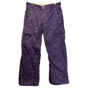 Y2K Vintage 90er Ski Snowboard Hose Damen Medium Thrashed lila isoliert wasserabweisend - Bild 1 von 24