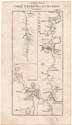 Taylor Skinner Scotland Map 123 Glenluce Newton Stewart Kirkcudbright Creetown Foto 1 de 3
