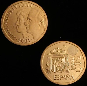 *GUTSE* J. CARLOS I-7, 500 PESETAS 2001, BRILLO ORIGINAL, SIN CIRCULAR. - Picture 1 of 1