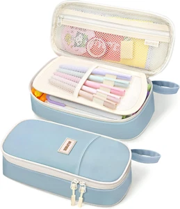 Cute Pencil Case, Aesthetic Pen Pouch, Colored Large Pencil Bag with Zipper - Picture 1 of 8
