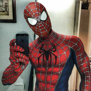Adult Spiderman Tobey Maguire Cosplay Costume Jumpsuit Fancy Dress UK Book Week - Picture 1 of 12