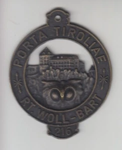 Schlaraffia, Porta Tiroliae ( Kufstein ), Rt. Woll - Bart, "216", Abzeichen o.J. - Picture 1 of 1