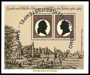 EBS East Germany DDR 1982 - Goethe & Schiller Tribute - Michel Block 66 - CTO - Picture 1 of 1