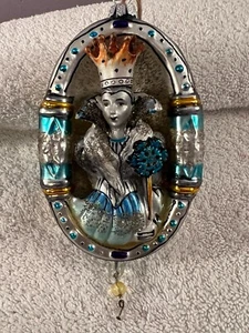 Christmas ornament glass Queen in diorama or mirror CH9068 - Picture 1 of 8