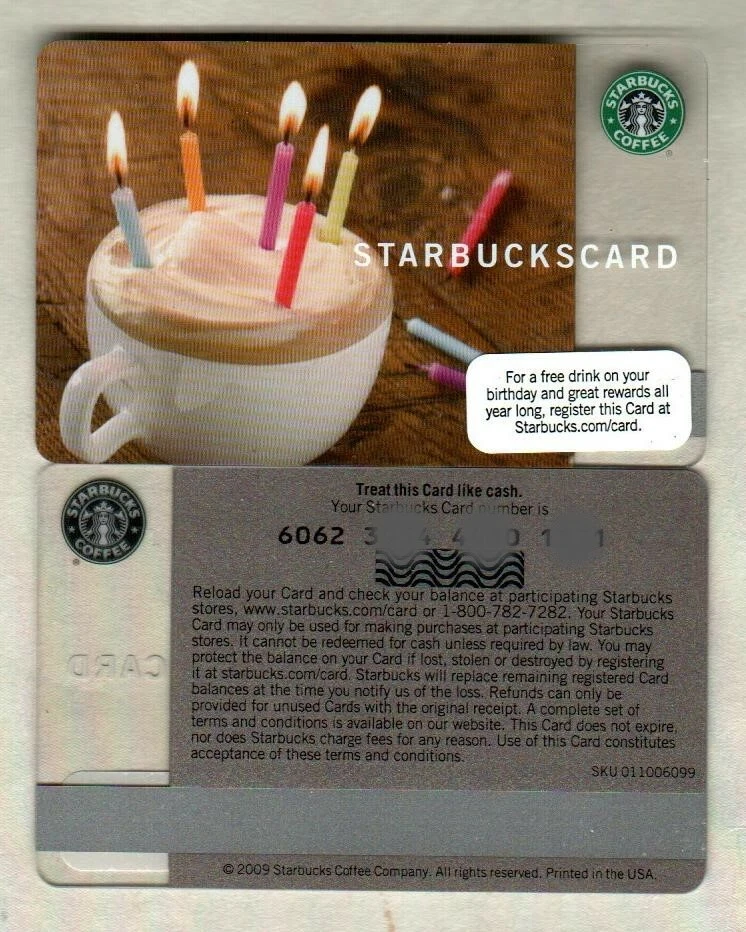 STARBUCKS Birthday Coffee 2009 Gift Card ( $0 )  - Image 1 of 1