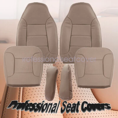 Cubierta de asiento perforada para conductor y pasajero Ford Bronco 1992-96 Med Mocha bronceado Foto 1 de 4