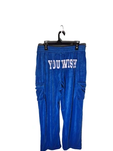 Rue 21 Trainingshose Damen X Large Velour Y2K blau Baggy bestickt Cargo Retro - Bild 1 von 13