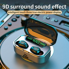 LED Bluetooth 5.0 Headset Wireless Earphones Noise Reduction Earbuds Headphone