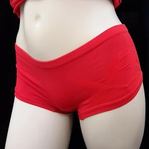 Playboy Intimates Red Seamless Boyshort w Subtle Bunny details New with Tags  - Picture 1 of 4