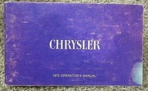 1975 Chrysler Operator's Manual, 81-270-5004, Paperback Copy - Imagen 1 de 5