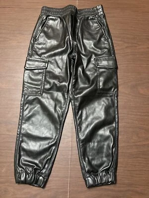 Gap Girls Size L Joggers Faux Leather - Image 1 of 3