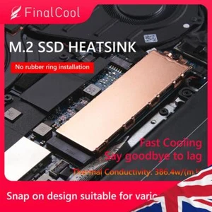 Copper M.2 Heatsink 386.4w/(m.k) 2280 SSD Copper Cooler for M.2 NVMe 2280 SSD - Bild 1 von 12