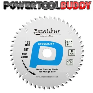 Excalibur Professional 165mm x 48T Plunge Saw Blade Teflon Coated Makita Dewalt - Picture 1 of 12