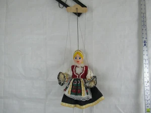 Vintage Bohemia? Czech Republic Marionette Wooden Puppet-15" Tall - Picture 1 of 12