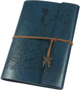 Leather Journal Notebook, Vintage Spiral Bound Sketchbook Refillable Travel Diar - Picture 1 of 12