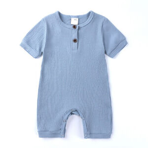 Infant Baby Boys Girls Jumpsuit Romper Short Sleeve Bodysuit Jumpsuit Clothes
