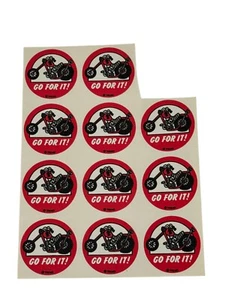 11 Vintage Trend Scratch Sniff STINKY STICKERS, Motorcycle Motor Oil MATTE - Picture 1 of 2
