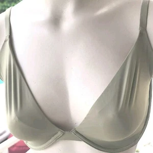 Victorias Secret bra Rare vintage 🫒 36DDD Smooth Soft Olive Unlined Plunge - Picture 1 of 2