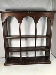 Vintage Ethan Allen Country Craftsman Distressed Pine Wood Shelf Display Made US - Picture 1 of 12