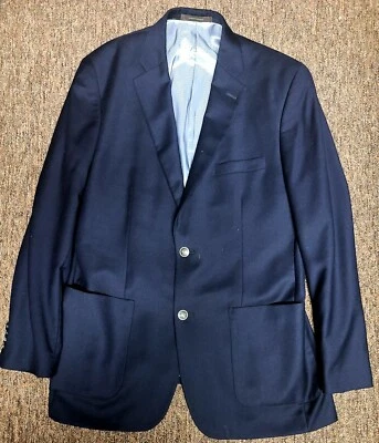 Blazer Abrigo Deportivo Tasso Elba Negro 2 Botones Hombre’s 42 Largo~Usado  Foto 1 de 4