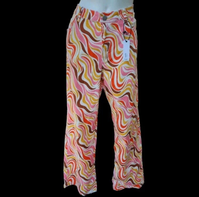 Rue21 Rue Jeans Swirl Marble Wide Leg Skater Size Medium 27