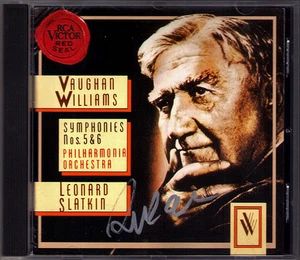 Leonard SLATKIN Signiert VAUGHAN WILLIAMS Symphony No.5 & 6 RCA CD Philharmonia - Picture 1 of 1