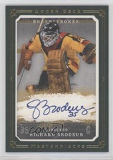 2008 Upper Deck Masterpieces Brushstrokes Green Border /35 Richard Brodeur Auto