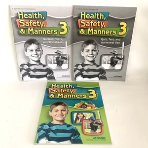 Abeka Health Safety Manners 3 Quiz Test Worksheet Key Workbook Homeschool - Picture 1 of 8