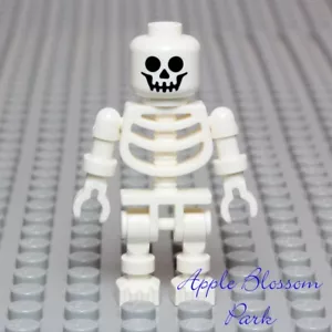 LEGO MINIFIGURA ESQUELETO Cabeza Calavera Blanca con Brazos Colgantes - Monstruo del Castillo de Halloween - Imagen 1 de 3
