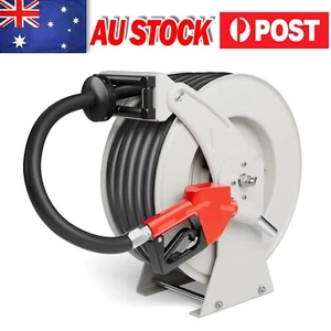 Fuel Hose Reel 3/4" x 50' Retractable w/ Fueling Nozzle Diesel Hose Reel 300 PSI - Picture 1 of 7