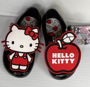 Hello Kitty Shoes Mary Jane Black Patent Baby Girl Toddler Walker 1-2 Years - Picture 1 of 13