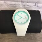 Women's White Silicone Watch - Se7en by 7 Seas - White With Green Features