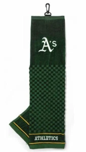 OAKLAND ATHLETICS A's DREIFACH GEFALTETES GOLFHANDTUCH BESTICKT 16 X 22 MLB LIZENZIERT NEU! - Bild 1 von 1